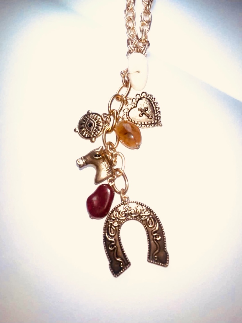 Jessica Simpson Horseshoe Western Charm Necklace
